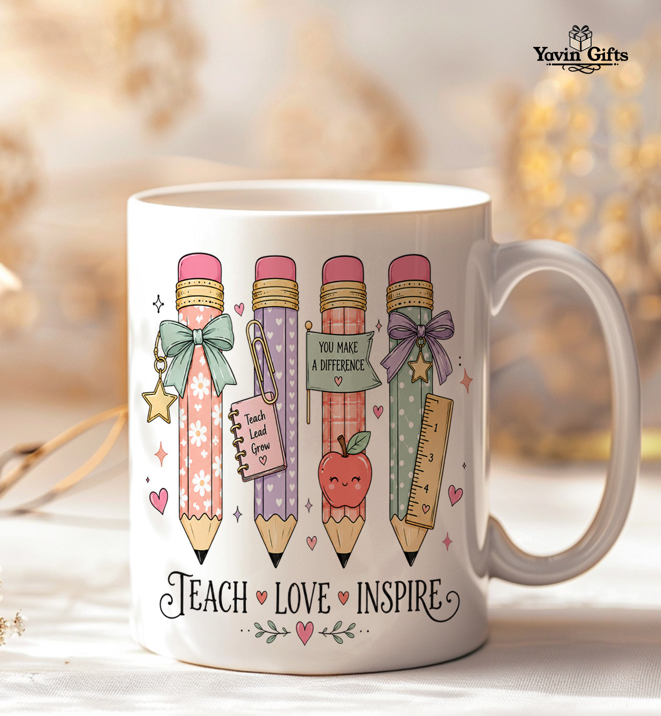 Teach, Love, Inspire Teacher mug (Personalized)