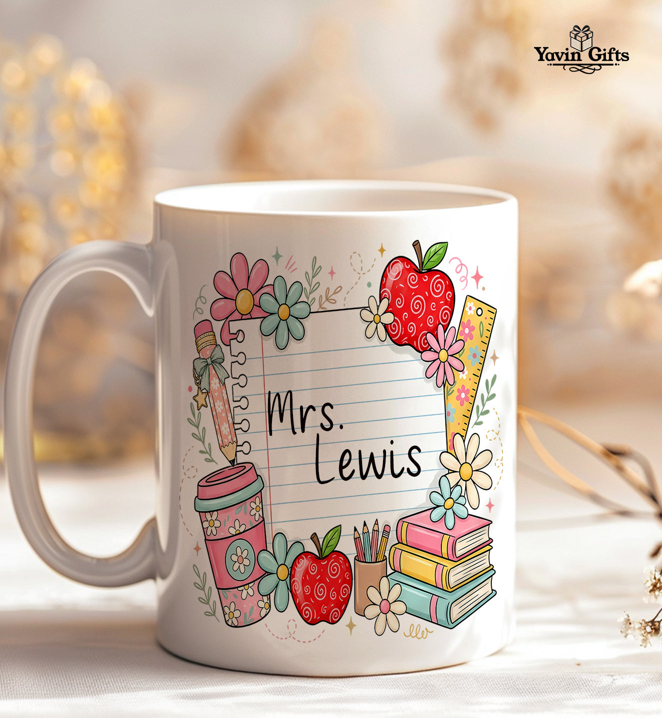 Teach, Love, Inspire Teacher mug (Personalized)