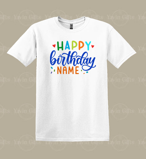 Boy -Happy Birthday (NAME) - Personalized T-shirt
