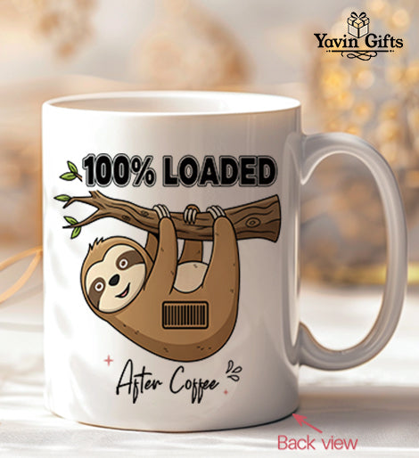 Funny Sloth-Before Coffee/After Coffee