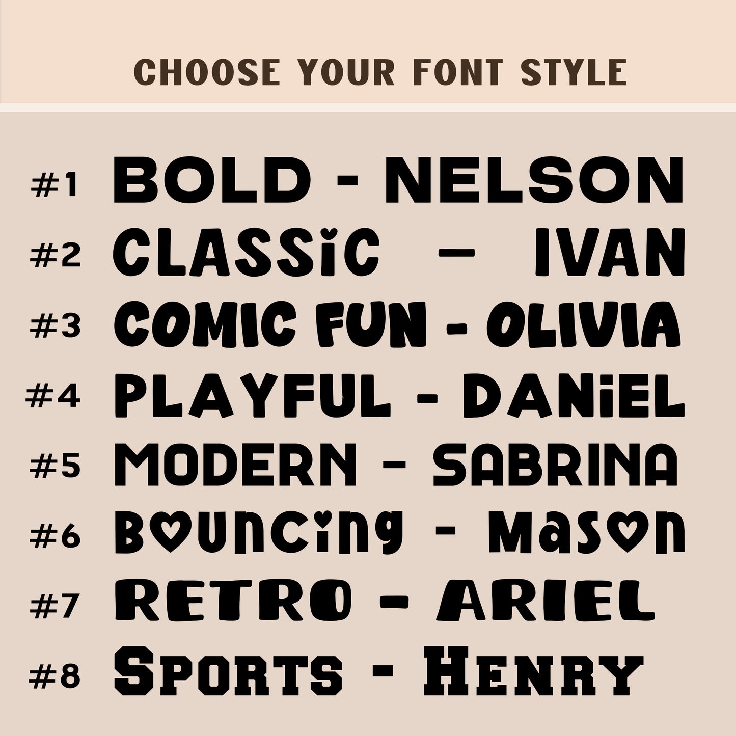 Personalized Name Vinyl Decals