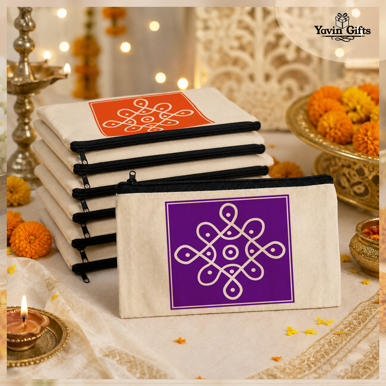 Kolam Pouches – Pooja Return Gift Favors