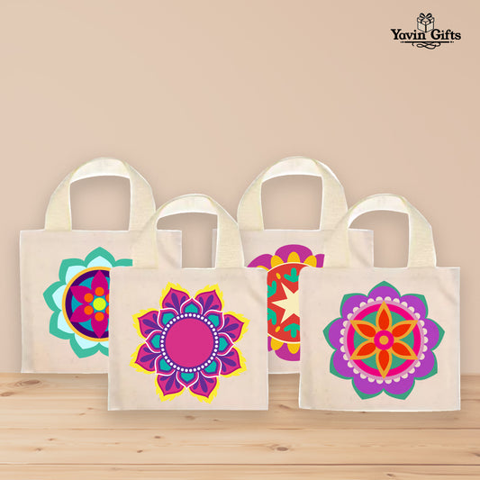 Rangoli Mini Totes – Pooja Return Gift bags