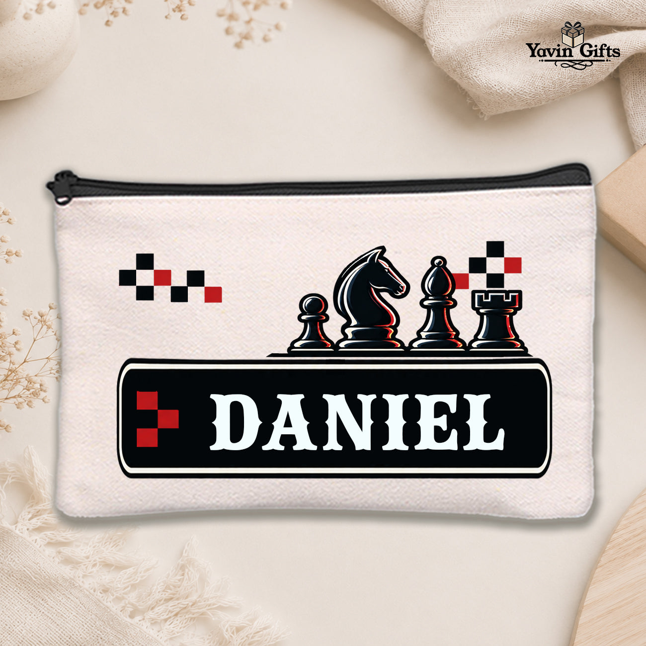 Personalized name Chess Pouch