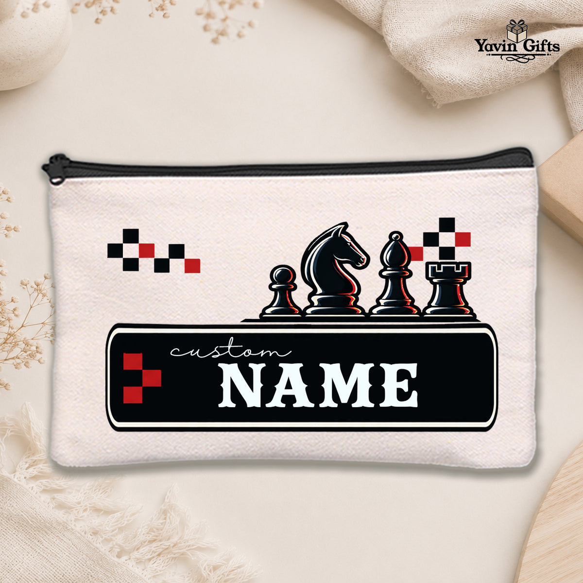 Personalized name Chess Pouch